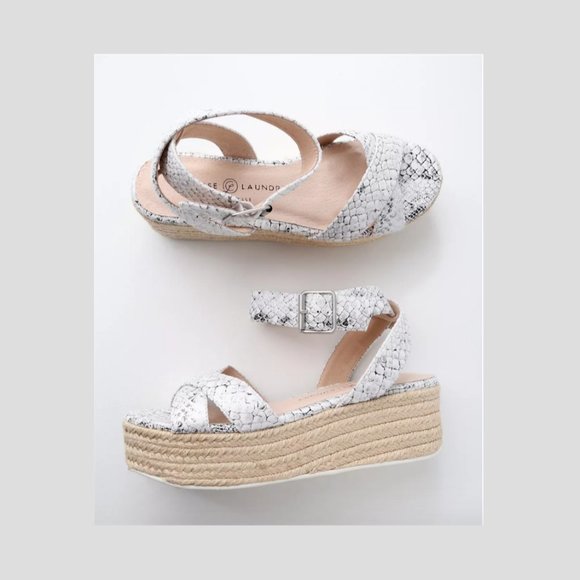Zala Snake Print Espadrille Flatform Sandals